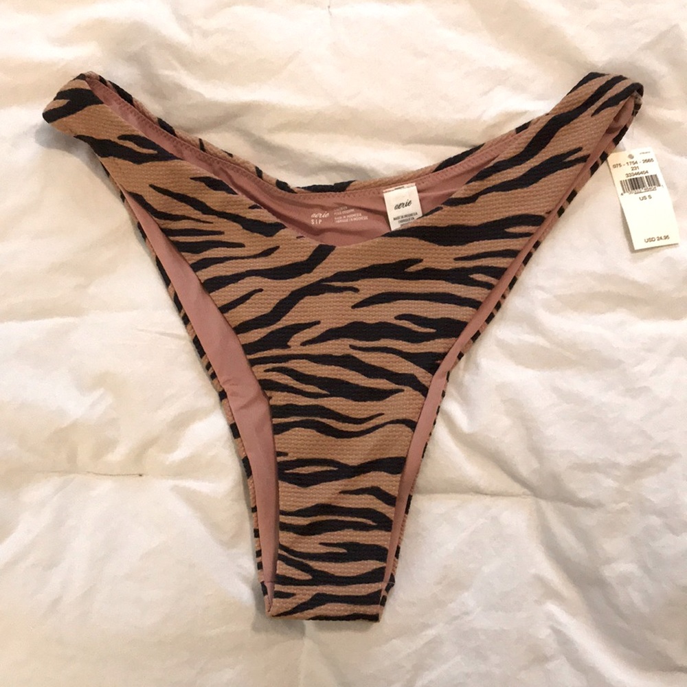 Aerie/AmericanEagle tiger Cheeky bikini bottom szS
